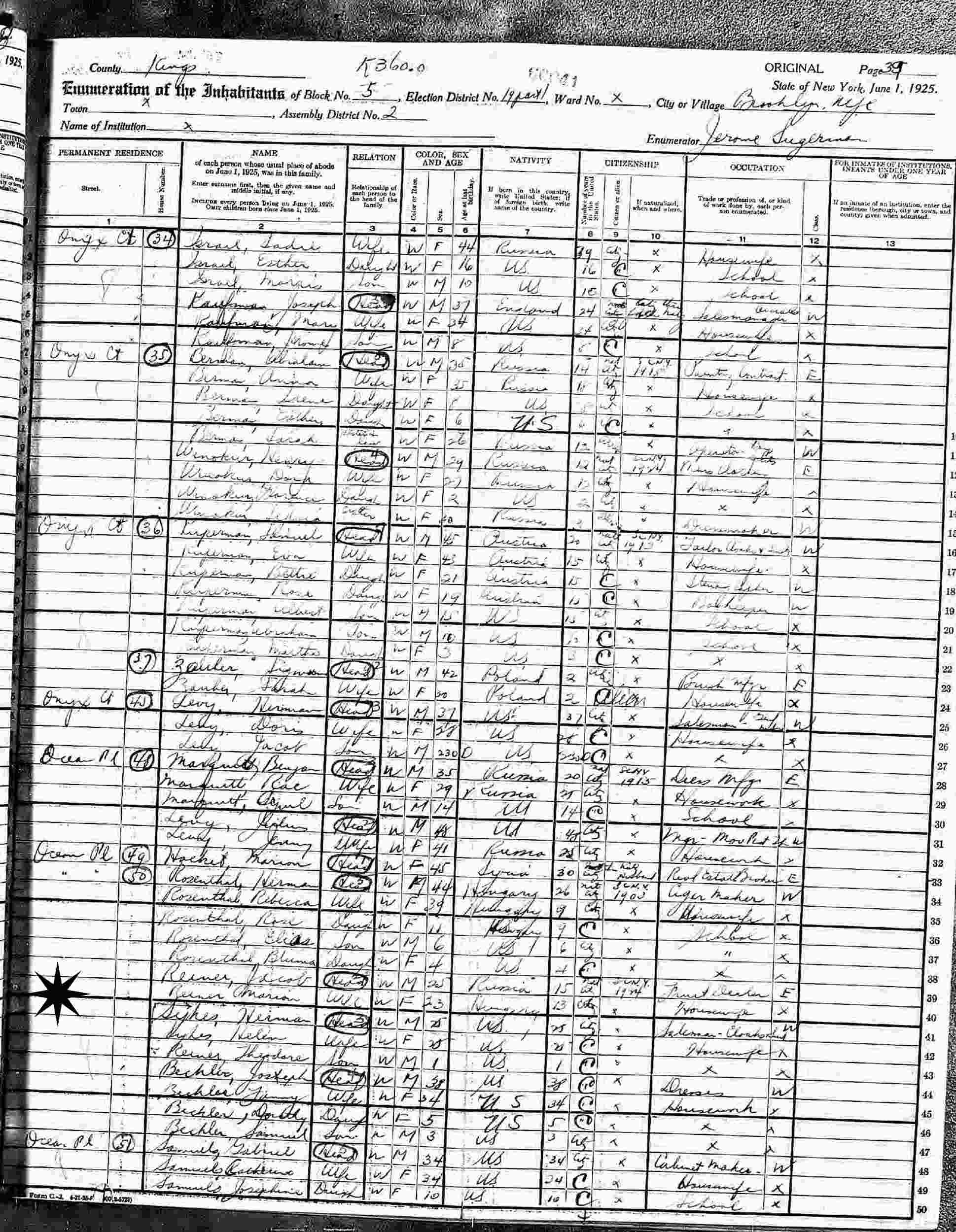 1925 new york census 1925 new york census